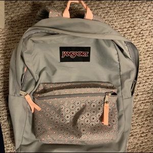 Pink and Grey Jansport Backpack